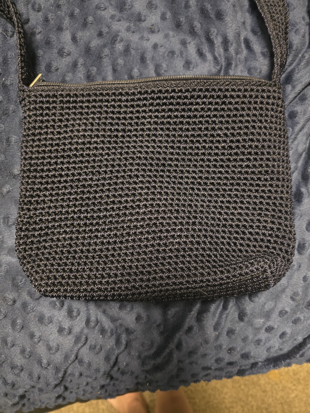 The Sak Dark Blue Woven Crossbody Bag